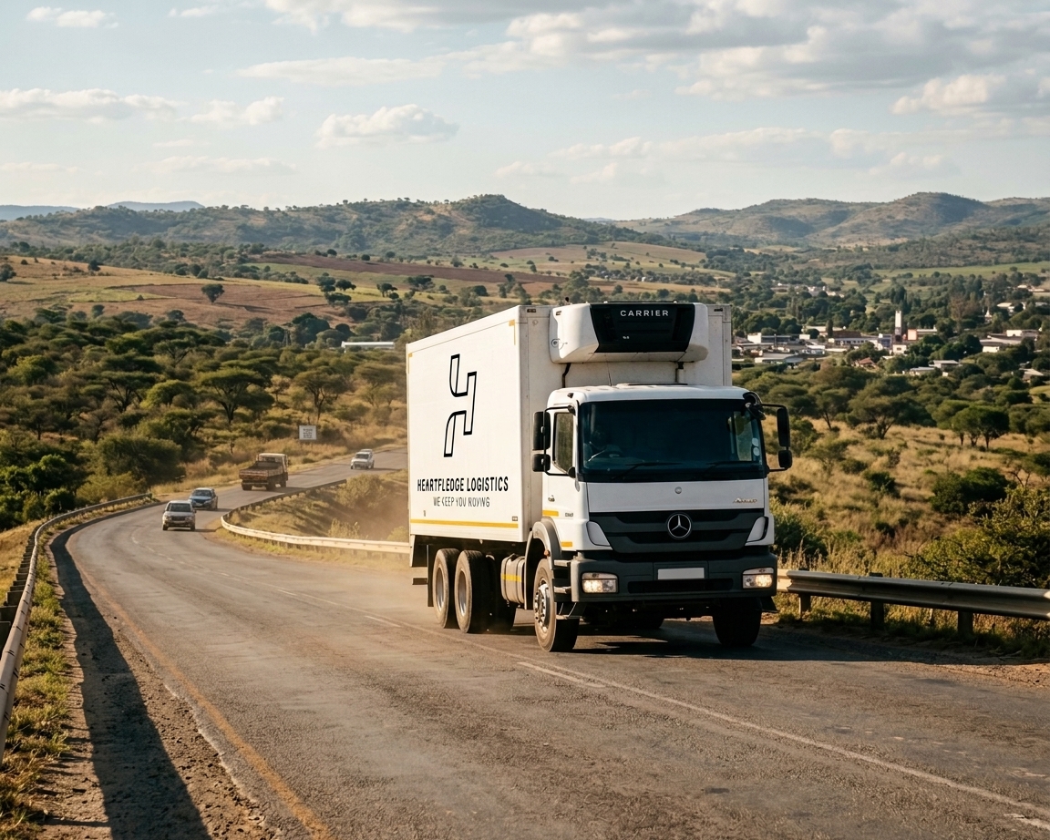Heartfledge refrigerated truck on the road